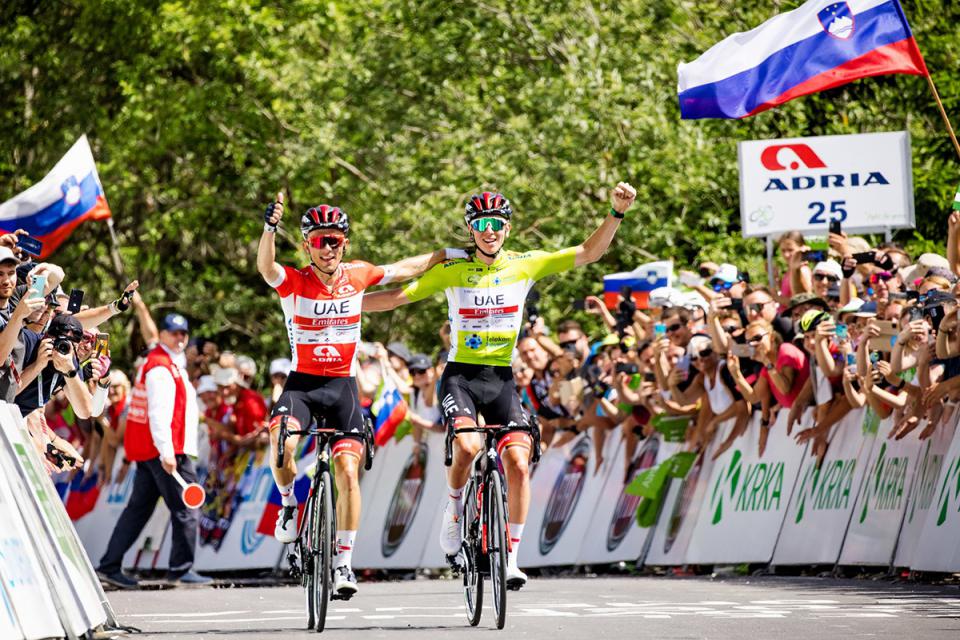 Finishphoto of Rafał Majka winning Tour of Slovenia Stage 4.