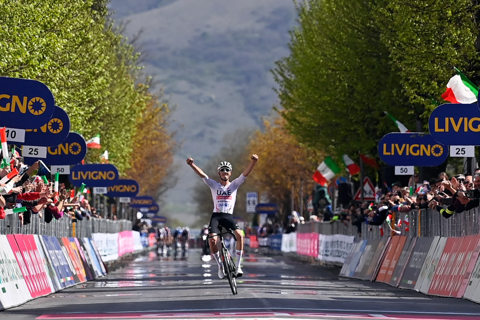 Finishphoto of Jan Christen winning Il Giro d'Abruzzo Stage 2.