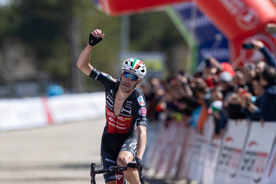 Finishphoto of Eduardo Sepúlveda winning Presidential Cycling Tour of Türkiye Stage 4.