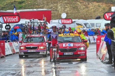 Finishphoto of Joaquim Rodríguez winning Tour de France Stage 12.