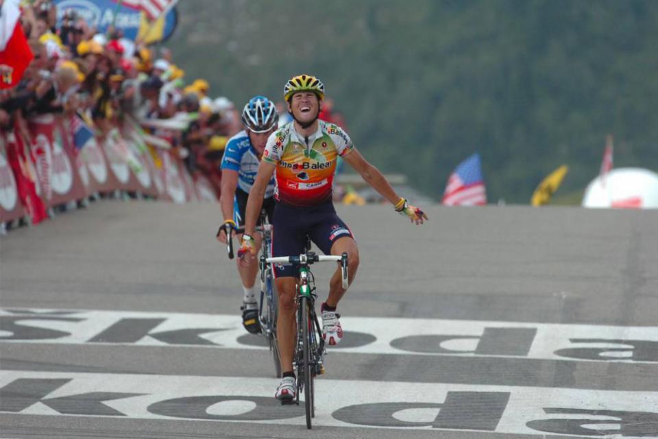 Finishphoto of Alejandro Valverde winning Tour de France Stage 10.
