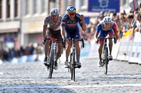 Finishphoto of Gianni Vermeersch winning 4 Jours de Dunkerque / Grand Prix des Hauts de France Stage 5.