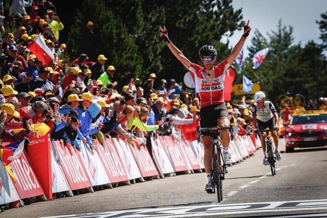 Finishphoto of Thomas De Gendt winning Tour de France Stage 12.