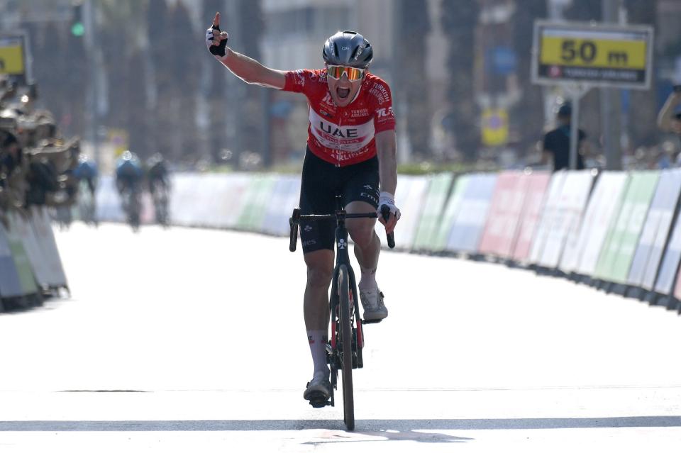 Finishphoto of Jay Vine winning Presidential Cycling Tour of Türkiye Stage 7.