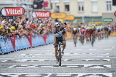 Finishphoto of Tony Martin winning Tour de France Stage 4.