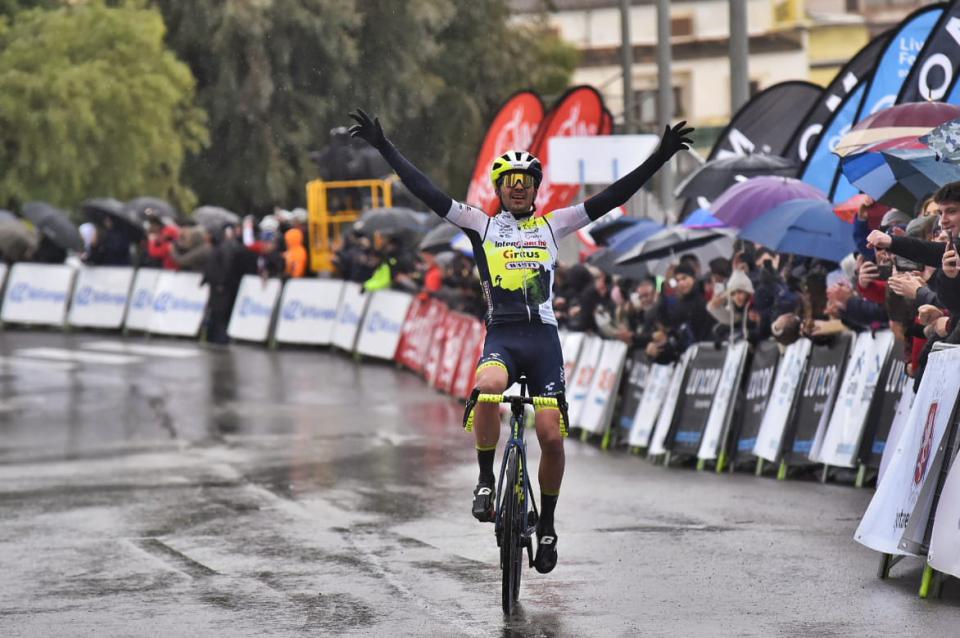 Finishphoto of Kobe Goossens winning Trofeo Serra de Tramuntana (Lloseta - Lloseta) .