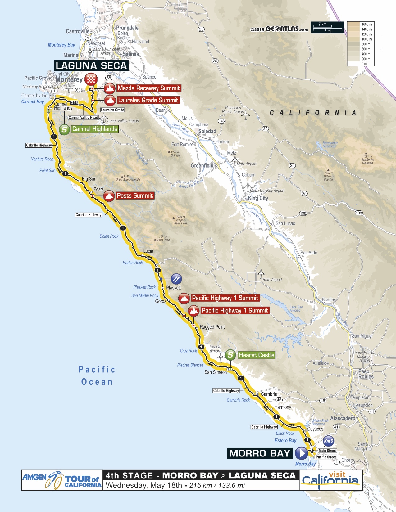 Tour Of California 2016 Stage 4 Map 