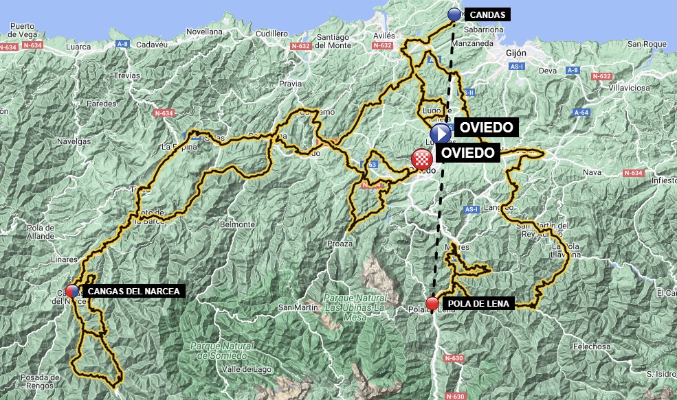 28/04/2023 30/04/2023 Tour des Asturies T4 Vuelta-asturias-2023-map-b06ff75a0f