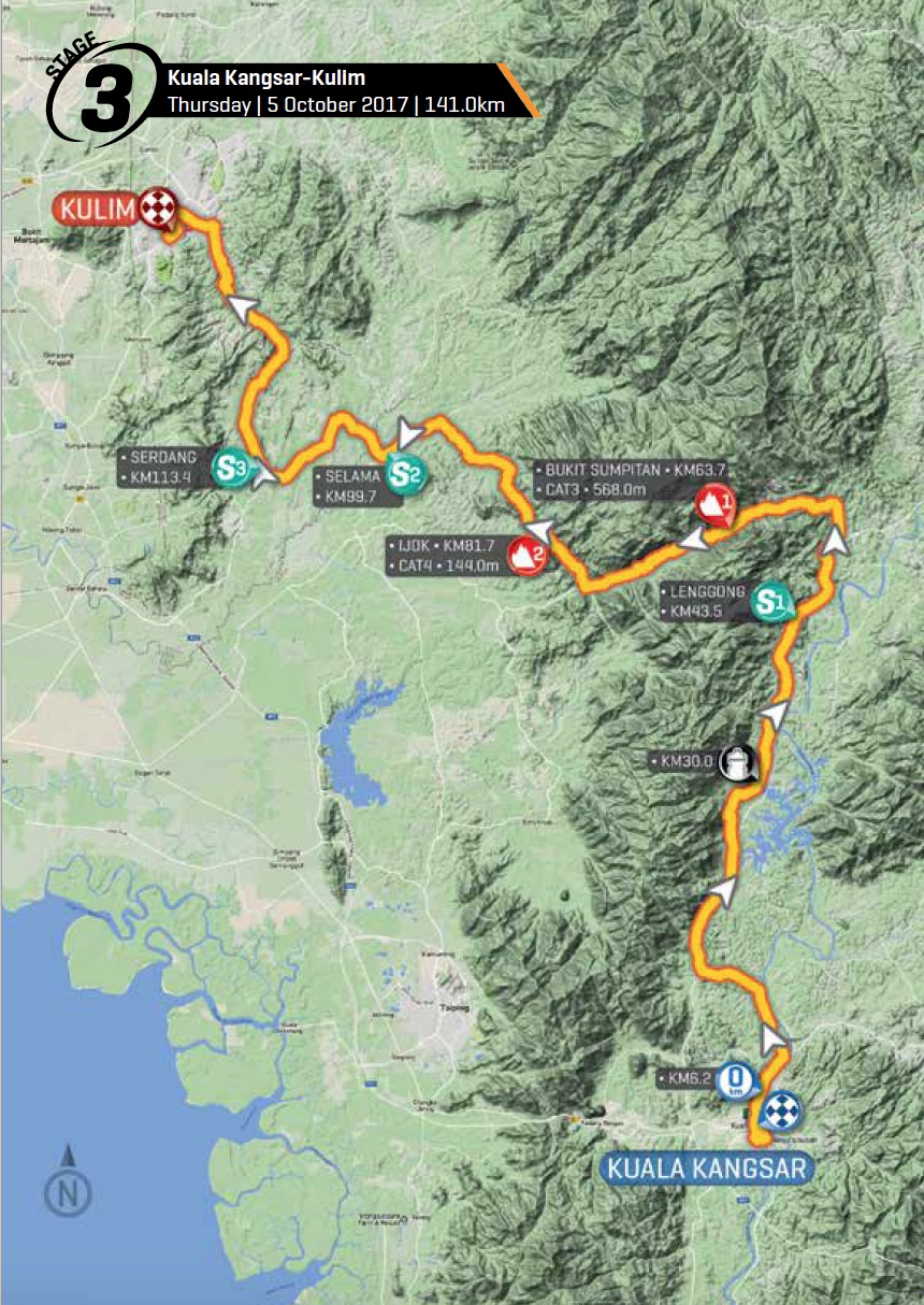 Jelajah Malaysia 2017 | Stage 3 | Stage/race profiles