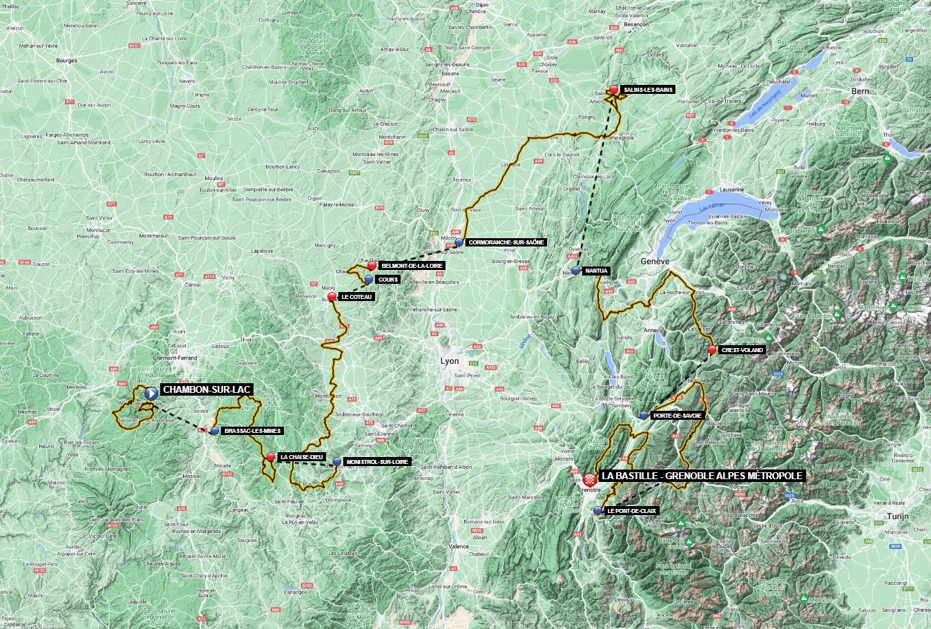 04/06/2023 11/06/2023 Critérium du Dauphiné T2 Dauphine-2023-map-6356587db2