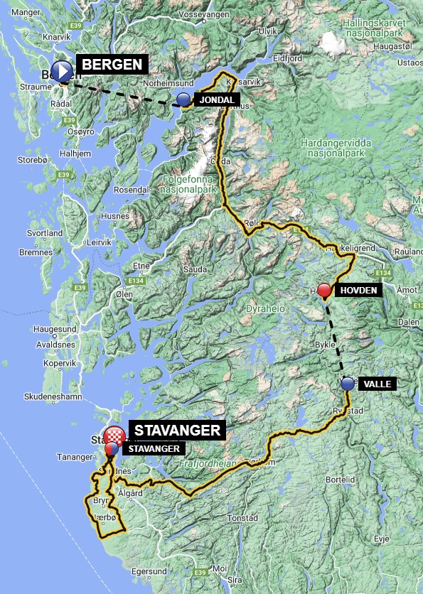 26/05/2023 29/05/2023 Tour de Norvege T4 Tour-of-norway-2023-map-87ff264258