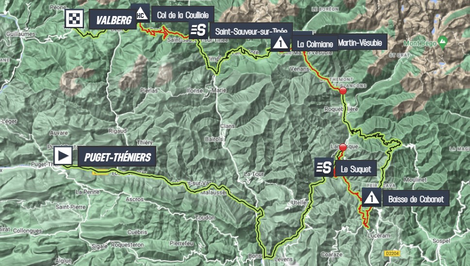 La Route Bleue Tour Des Alpes-Maritimes 2024, La Liste De
