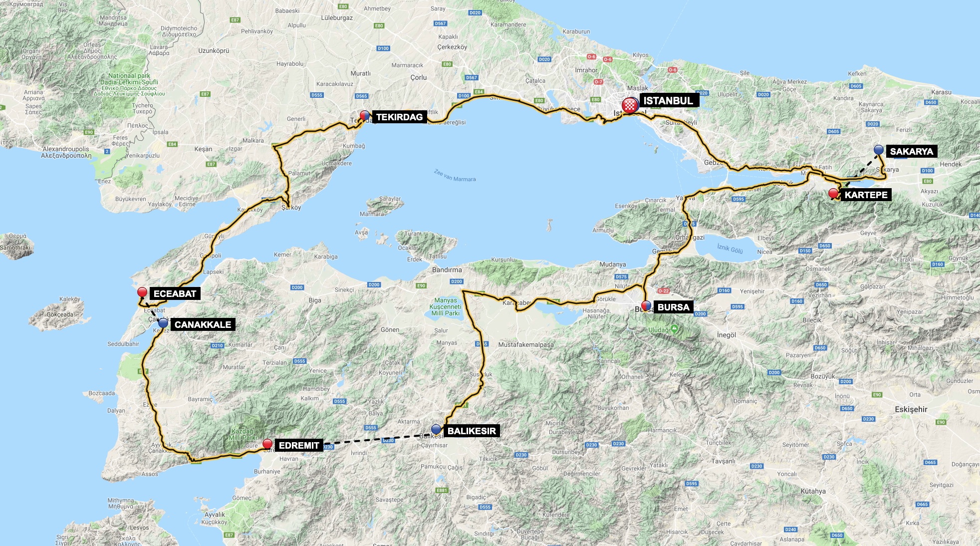 Presidential Cycling Tour of Turkey 2019 Tour-of-turkey-2019-map-b863e74b82