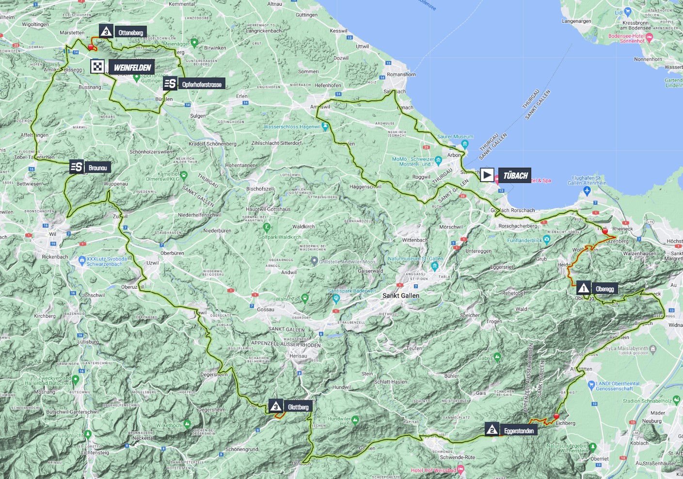 sam 17/06 E7 Tubach Veinfelden 183.5 km dpart 12h20 Tour-de-suisse-2023-stage-7-map-43712f55ca
