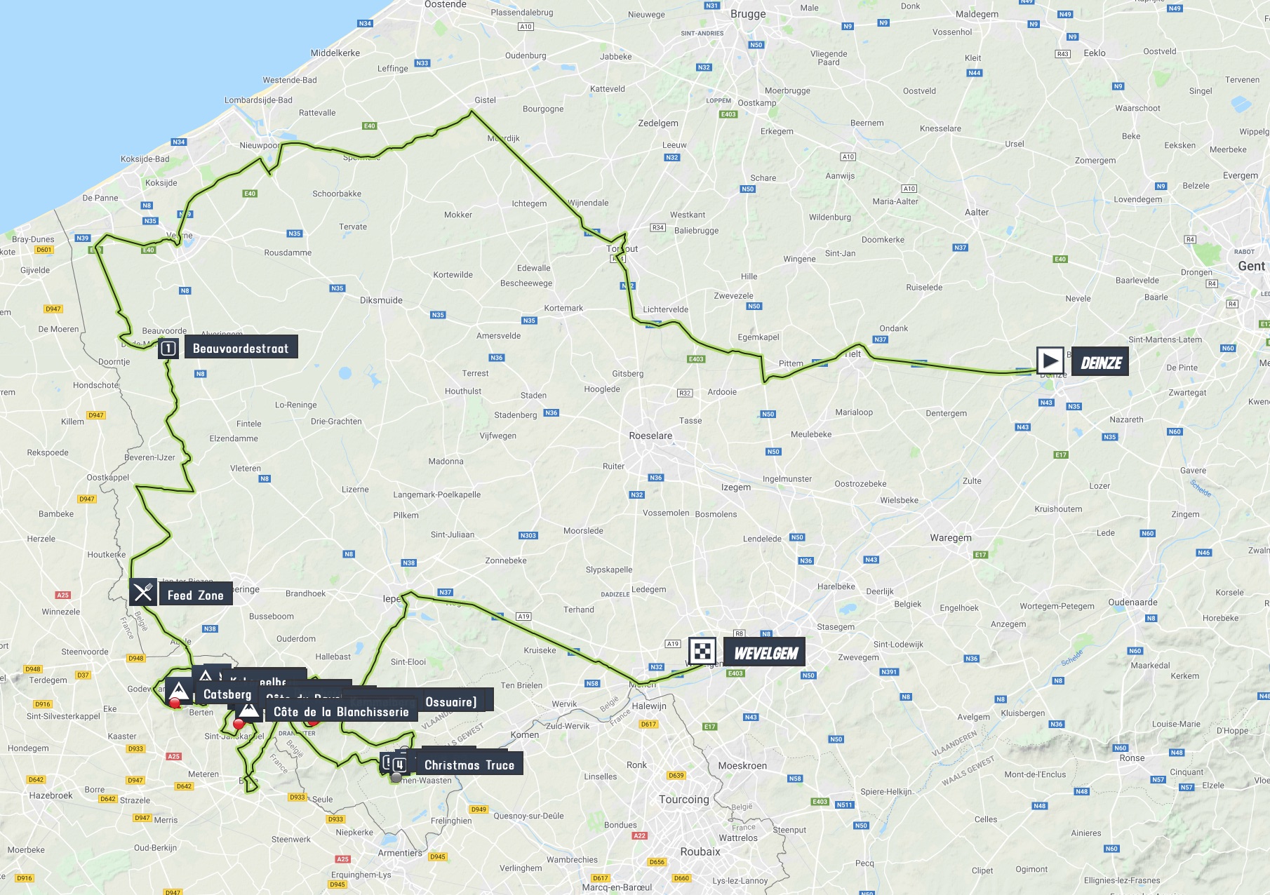 Gent-Wevelgem in Flanders Fields 2019 Gent-wevelgem-2019-map-2ecb37ceb7