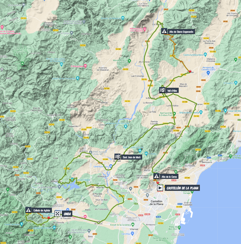Stage profiles Ruta de la Cerámica Gran Premio Castellón 2024 One day