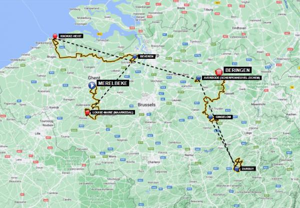 15.06.2022 19.06.2022 Baloise Belgium Tour T3 Tour-of-belgium-2022-map