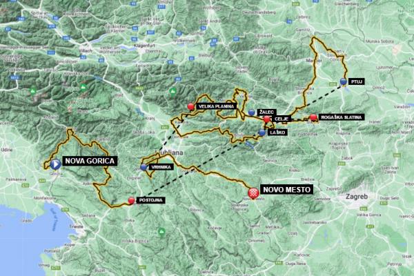15.06.2022 19.06.2022 Tour of Slovenia T4 Tour-of-slovenia-2022-map