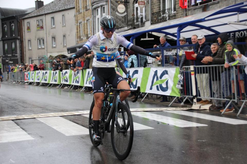 Finishphoto of Lorena Wiebes winning AG Tour de la Semois Stage 2.