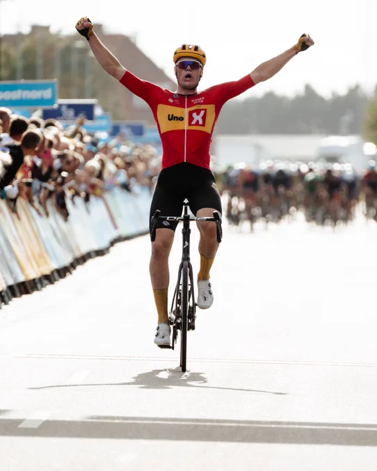 Finishphoto of Søren Wærenskjold winning PostNord Danmark Rundt - Tour of Denmark Stage 1.
