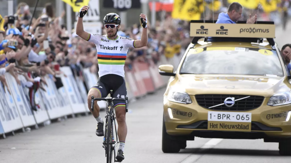 Finishphoto of Peter Sagan winning Ronde van Vlaanderen / Tour des Flandres ME .
