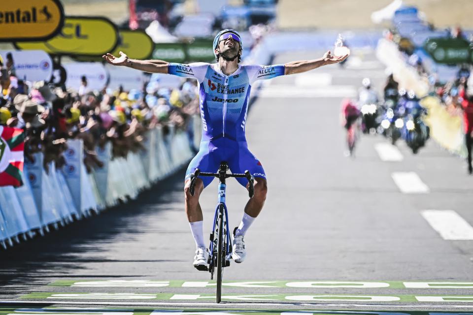 Finishphoto of Michael Matthews winning Tour de France Stage 14.