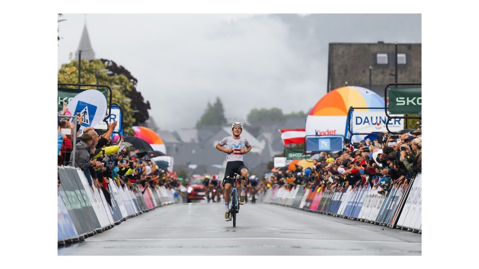 Finishphoto of Gregor Mühlberger winning Deutschland Tour Stage 2.