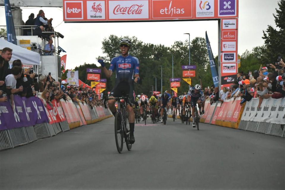 Finishphoto of Timo Kielich winning Ethias-Tour de Wallonie Stage 3.