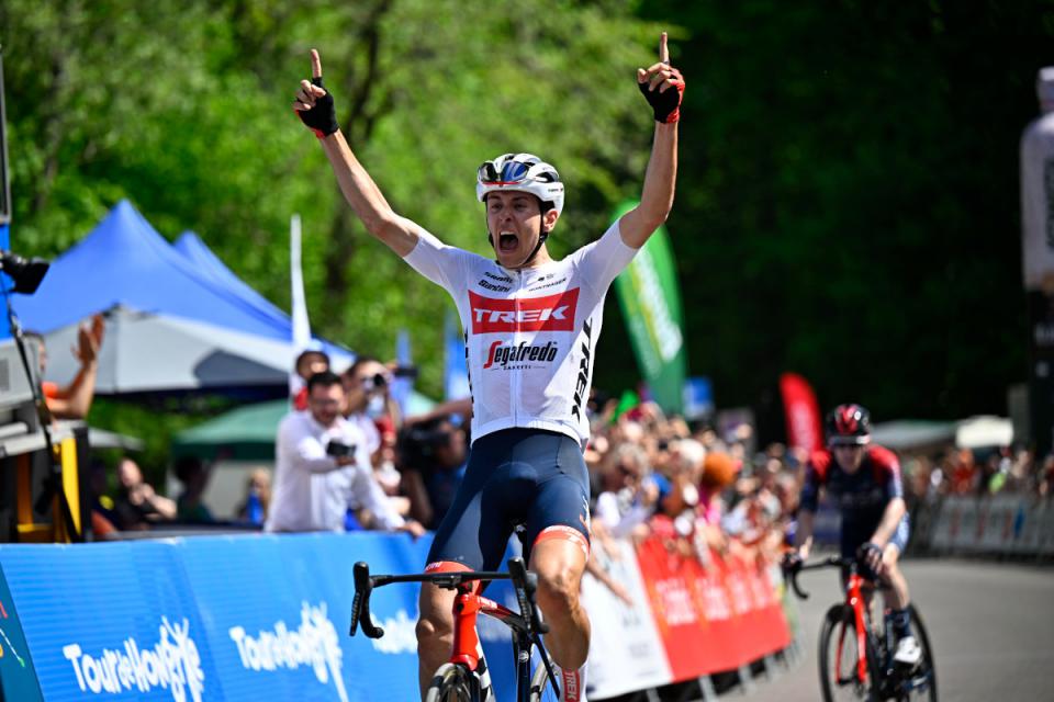 Finishphoto of Antonio Tiberi winning Tour de Hongrie Stage 5.