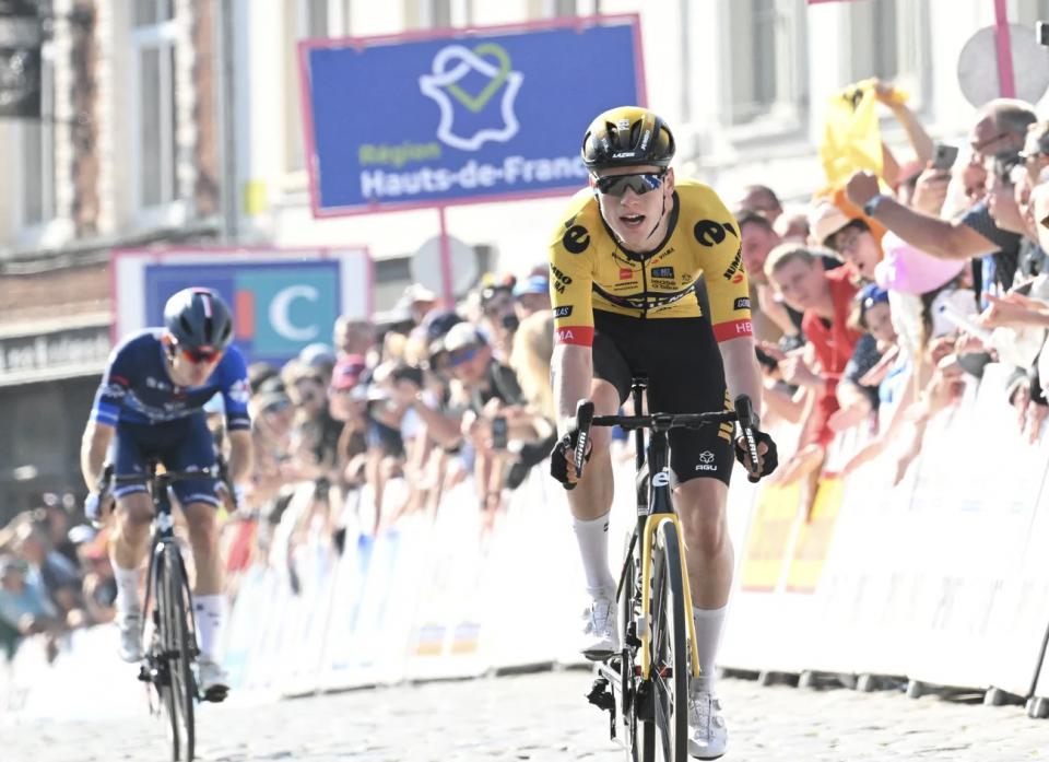 Finishphoto of Per Strand Hagenes winning 4 Jours de Dunkerque / Grand Prix des Hauts de France Stage 5.