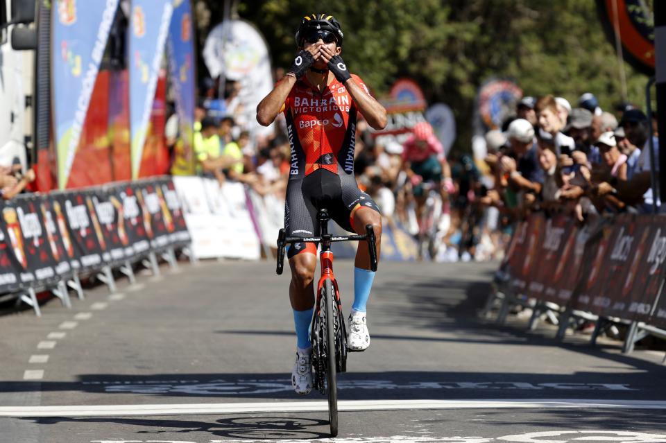 Finishphoto of Santiago Buitrago winning Vuelta a Burgos Stage 1.