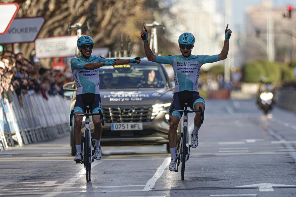 Finishphoto of Alessandro Tonelli winning Volta a la Comunitat Valenciana Stage 1.