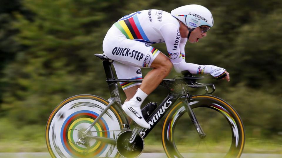 Finishphoto of Tony Martin winning Tour de France Stage 20 (ITT).