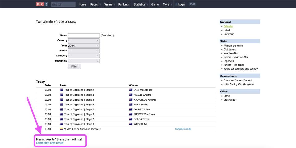 Contribute info to new result