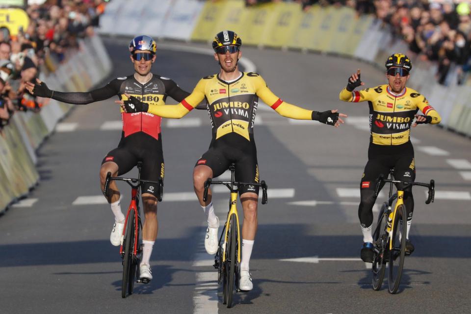 Finishphoto of Christophe Laporte winning Paris - Nice Stage 1.
