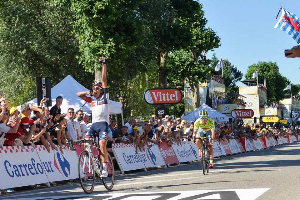 Finishphoto of Jarlinson Pantano winning Tour de France Stage 15.