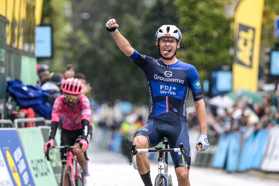 Finishphoto of Romain Grégoire winning Skoda Tour de Luxembourg Stage 5.