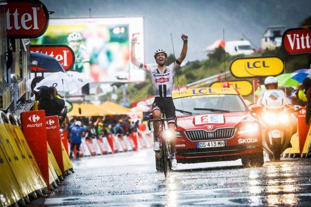 Finishphoto of Tom Dumoulin winning Tour de France Stage 9.