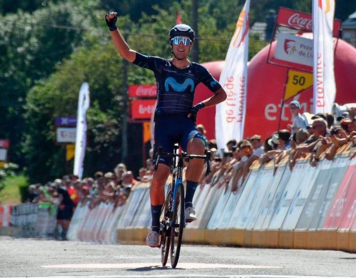 Finishphoto of Oier Lazkano winning Ethias-Tour de Wallonie Stage 2.