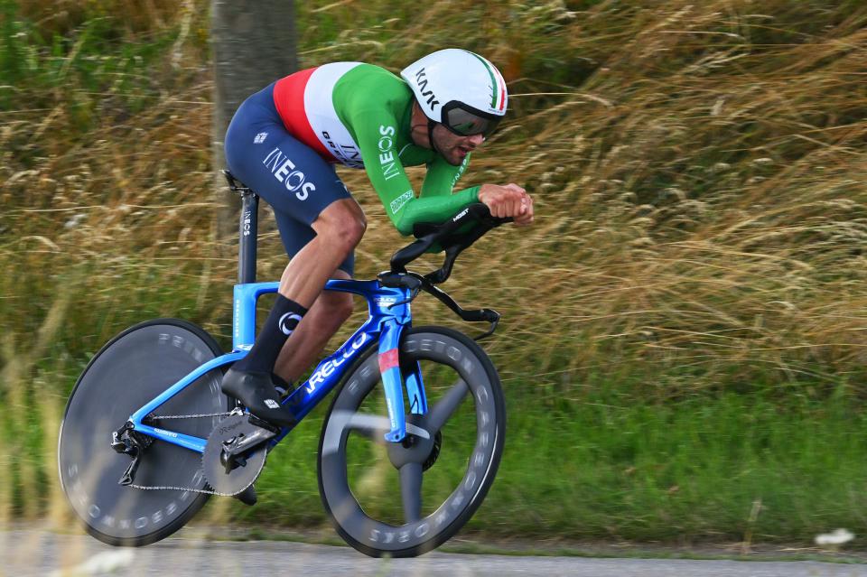 Finishphoto of Filippo Ganna winning Ethias-Tour de Wallonie Stage 4 (ITT).